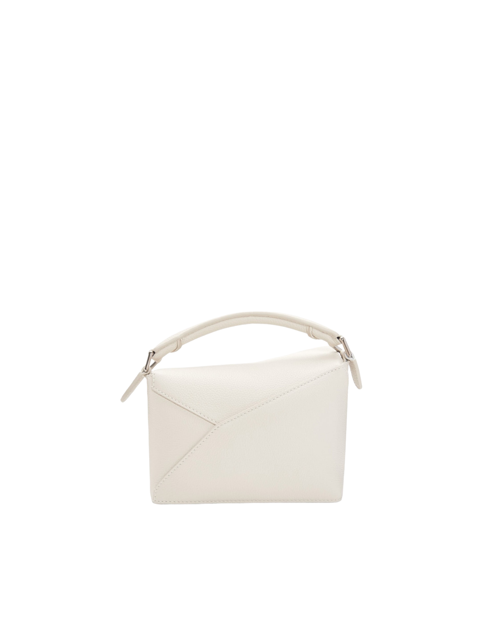 Minibolso Puzzle Edge en piel de ternero blanca clásica