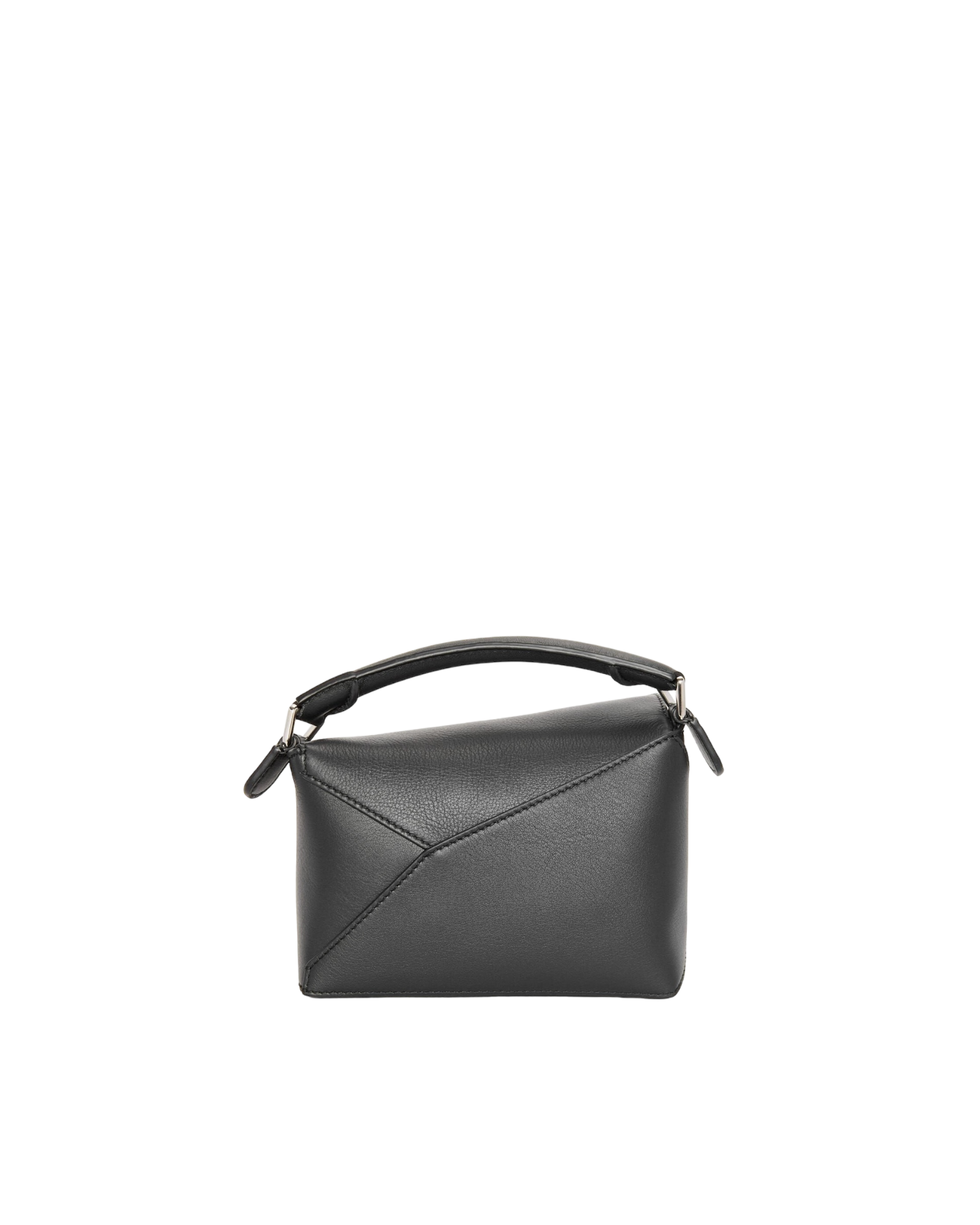 Puzzle Edge mini bag in classic black calf leather