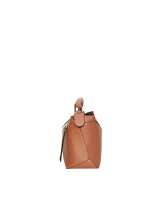 Petit sac Puzzle Edge en cuir de veau classique marron