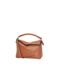 Petit sac Puzzle Edge en cuir de veau classique marron