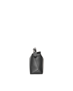 Puzzle Edge mini bag in classic black calf leather